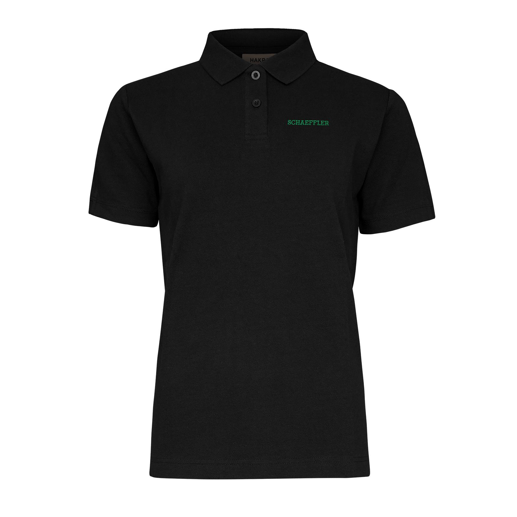 Polo-Shirt Damen Top schwarz